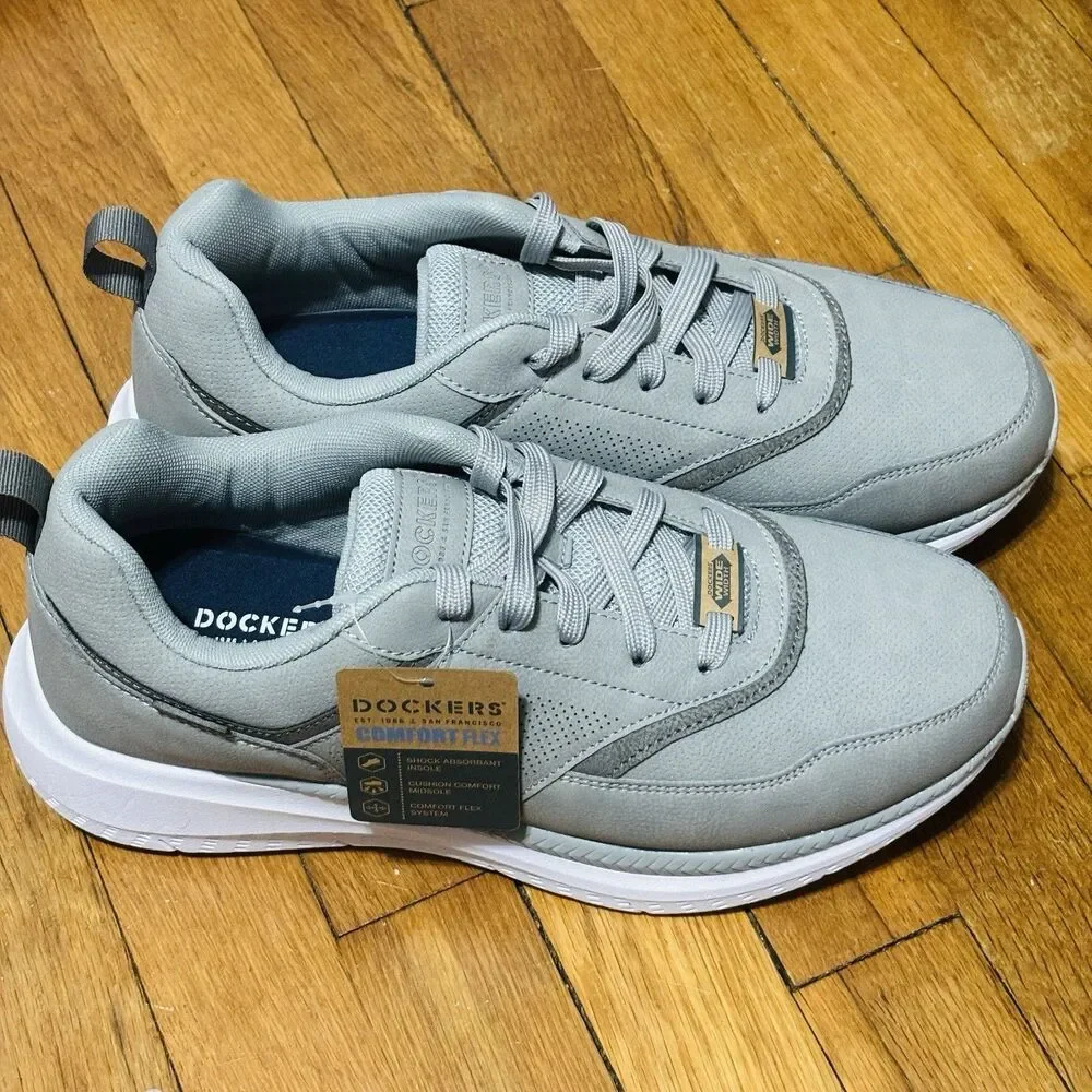 Men's Casual Dockers Sneakers Gray Sz 10.5W Comfort Walking